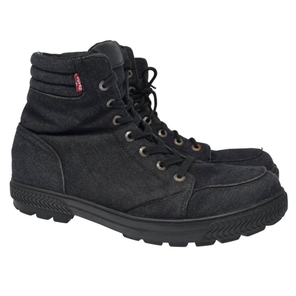*LEVI Blue Sz 12 High Top Lace Up Comfort Boot